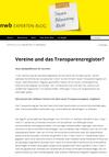 Vereine und das Transparenzregister?