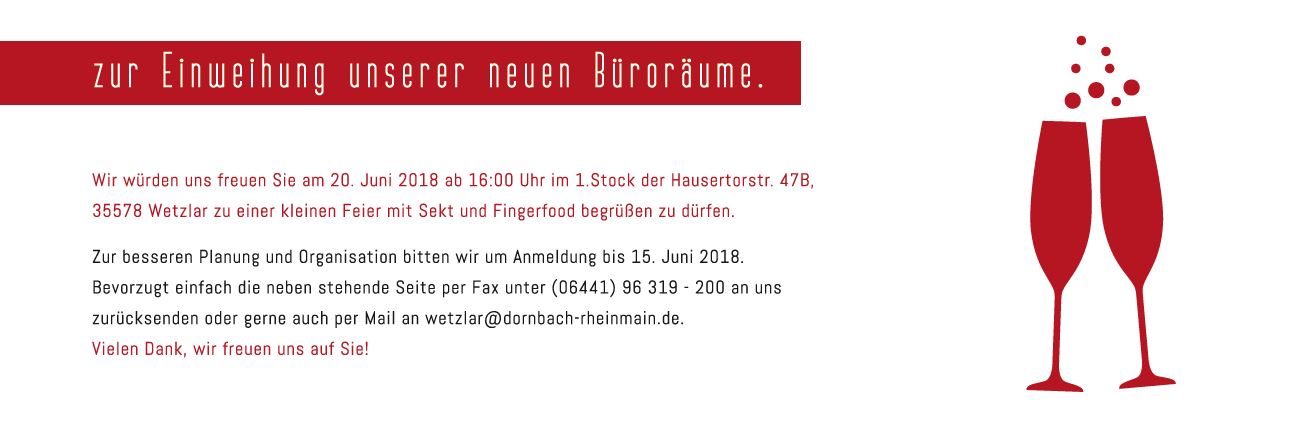 Einweihung Der Neuen Buroraume Dornbach Gmbh